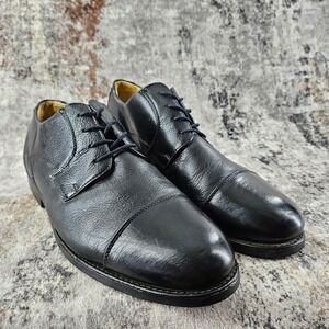 Belvedere Duke Oxford Shoes Mens 15D Black Leather Cap Toe Derby Dress Shoes